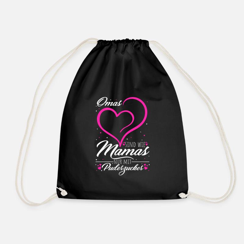 OMAS sind wie MAMAS nur mit Puderzucker - Geschenk - Turnbeutel - Schwarz