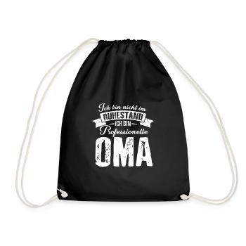 Professionelle Oma Ruhestand Rente Oma Beste Grand - Turnbeutel - Schwarz - Vorne