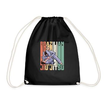 BJJ Kampfkunst Jiu Jitsu Spruch Brasilien - Turnbeutel - Schwarz - Vorne