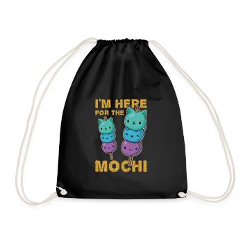 Japanische Küche Dessert Mochigome Mochi - Turnbeutel - Schwarz - Vorne