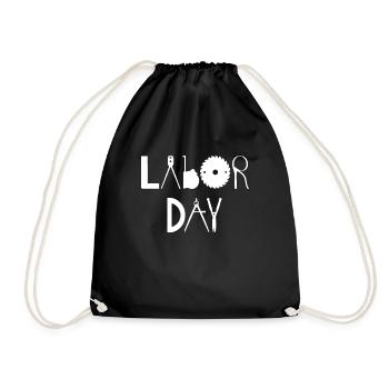 Happy Labor Day Arbeitnehmer Tag der Arbeit - Turnbeutel - Schwarz - Vorne