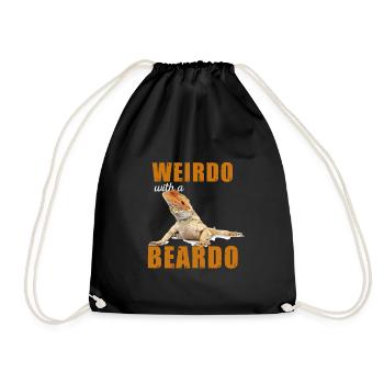 Reptilien Wierdo avec un barbu iguane Bartagame - Sac de sport léger - noir - Devant