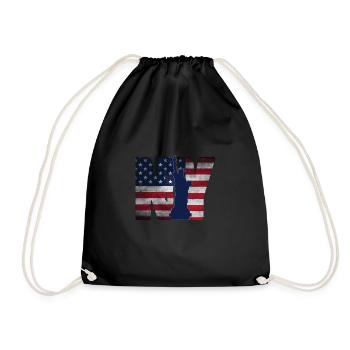 New York Manhattan Souvenir America NYC USA - Drawstring Bag - black - Front