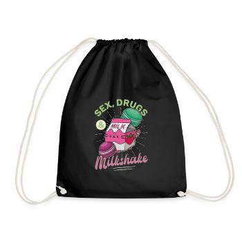 Japan Getränk Japanisch Milkshake Kawaii - Turnbeutel - Schwarz - Vorne