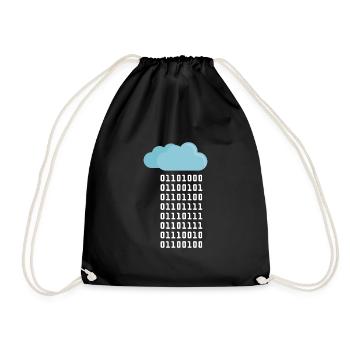 Cloud Computing Coder Programmierer Informatiker - Turnbeutel - Schwarz - Vorne
