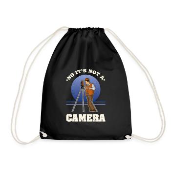 Surveyor profession Theodalite Geodesy - Drawstring Bag - black - Front