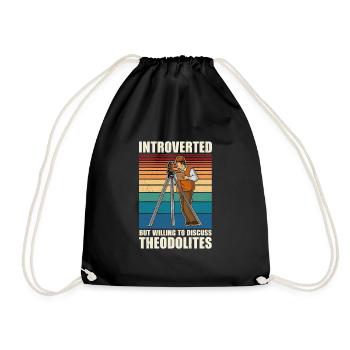 Geodesy Profession Training Surveyor - Drawstring Bag - black - Front