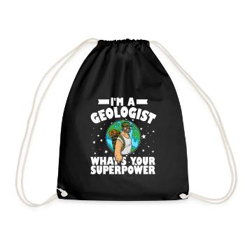 Researchers Mountains Natural Scientist Saying - Drawstring Bag - black - Front