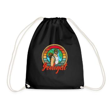 Geologist Rock Geology Profession Scientist - Drawstring Bag - black - Front