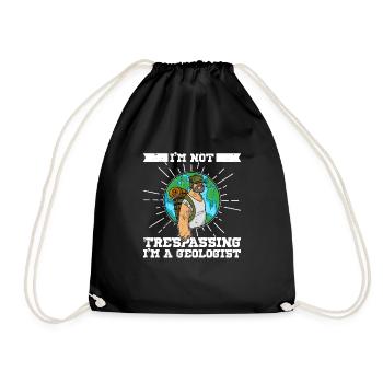 Geology Study Geologist Profession Stones Saying - Drawstring Bag - black - Front