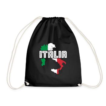 Italie Drapeau italien Couleurs nationales - Sac de sport léger - noir - Devant