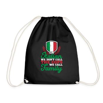 Italie Patrie Rome Drapeau italien - Sac de sport léger - noir - Devant