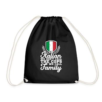 Italie Patrie Rome Drapeau italien - Sac de sport léger - noir - Devant