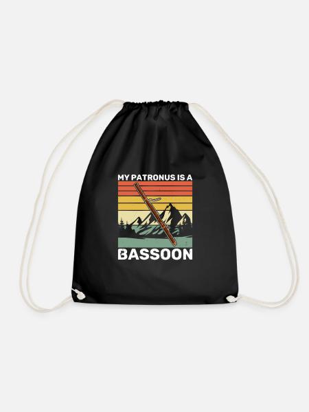 Musiker Bassoon Fagott Blasinstrument Spruch - Turnbeutel - Schwarz