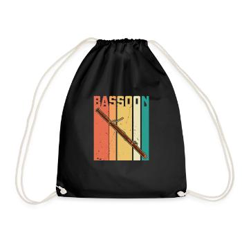 Musiker Musik Orchester Fagott Bassoon - Turnbeutel - Schwarz - Vorne