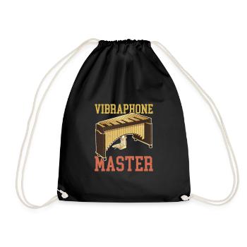 Percussion Vibraphone Marimba Music - Drawstring Bag - black - Front