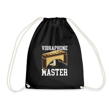 Percussion Vibraphone Marimba Music - Drawstring Bag - black - Front