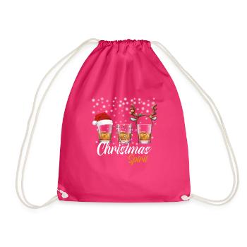 Christmas Spirit Weihnachten Whisky Malt Shots - Turnbeutel - Fuchsia - Vorne