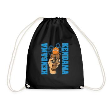 Japan Game Toys Kendama Japanese - Drawstring Bag - black - Front