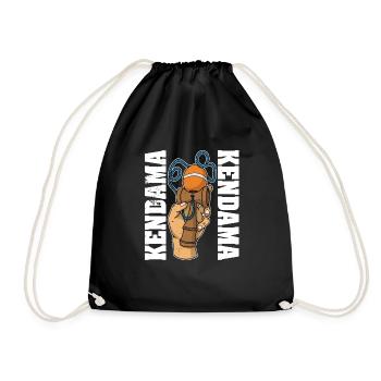 Japan Game Toys Kendama Japanese - Drawstring Bag - black - Front