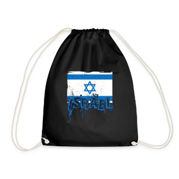 Israel Jerusalem national colors Judaism - Drawstring Bag - black - Front