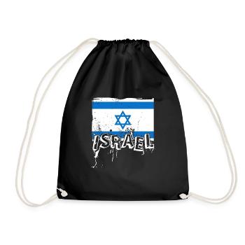 Israel Jerusalem National colors Judaism - Drawstring Bag - black - Front