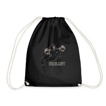 Deadlift Bodybuilding Fitness Sportler Workout Gym - Turnbeutel - Schwarz - Vorne