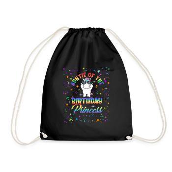 Auntie Of The Birthday Princess Unicorn Niece Birt - Turnbeutel - Schwarz - Vorne