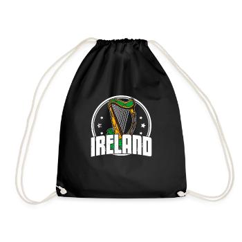 Celtic Harp Ireland Music School Musicians - Drawstring Bag - black - Front