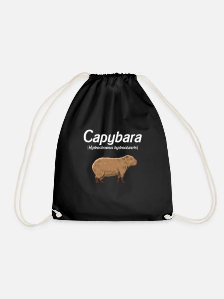 Capybara Idée cadeau Mignon Capybara Capybara - Sac de sport léger - noir