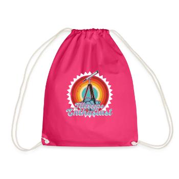 Stargazing Telescope Astronomers - Drawstring Bag - fuchsia - Front