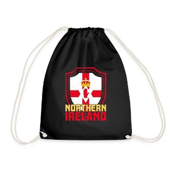 Irlande Voyage Drapeau de vacances Vert trèfle irlandais - Sac de sport léger - noir - Devant