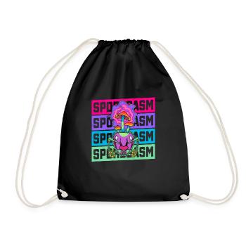 Ant Zombie Mushrooms Insects Mycology Saying - Drawstring Bag - black - Front