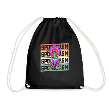 Ant Zombie Mushrooms Insects Mycology Saying - Drawstring Bag - black - Front