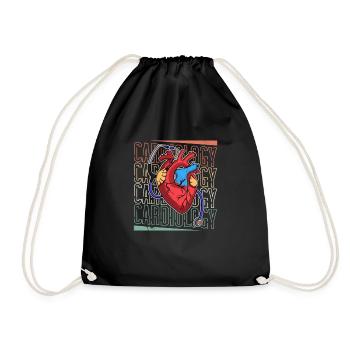 Cardiology Ambulance Doctor Profession Caregiver - Drawstring Bag - black - Front