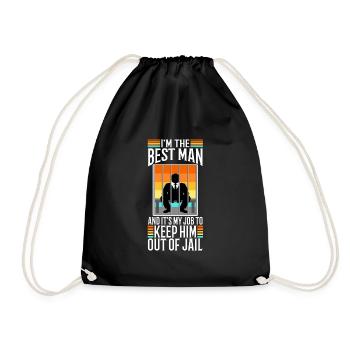 Im the best man - Drawstring Bag - black - Front