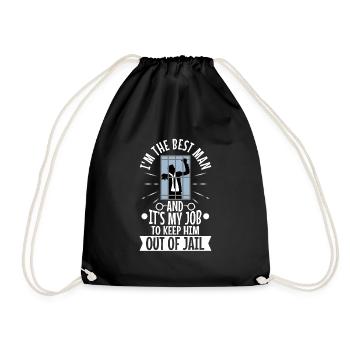Im the best man - Drawstring Bag - black - Front