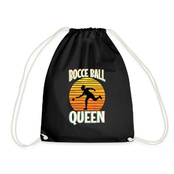 Bocce Ball Queen - Drawstring Bag - black - Front