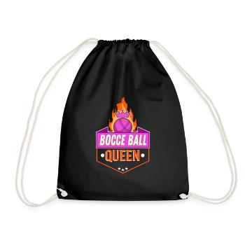 Bocce Ball Queen - Drawstring Bag - black - Front