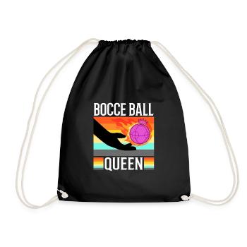 Bocce Ball Queen - Drawstring Bag - black - Front