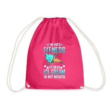 Im into fitness ice cream - Turnbeutel - Fuchsia - Vorne