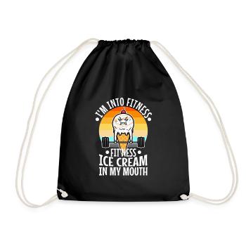 Im into fitness ice cream - Turnbeutel - Schwarz - Vorne