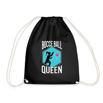 Bocce Ball Queen - Drawstring Bag - black - Front