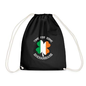 Ireland Shamrock Shenanigans Saint Patrick's Day - Drawstring Bag - black - Front