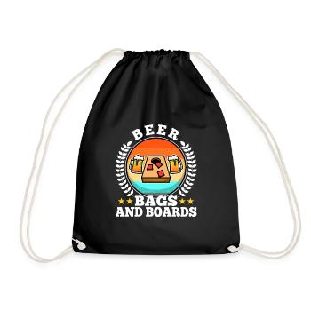 Cornhole - Beer Bags and Boards - Drawstring Bag - black - Front