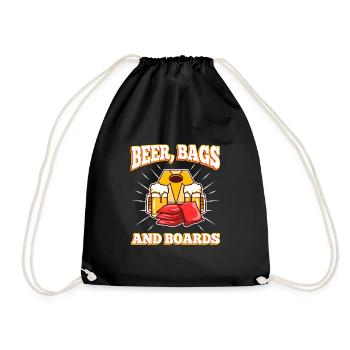 Cornhole - Beer Bags and Boards - Drawstring Bag - black - Front