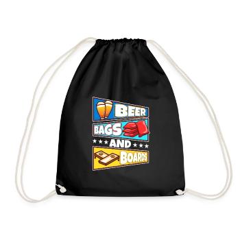 Cornhole - Beer Bags and Boards - Drawstring Bag - black - Front