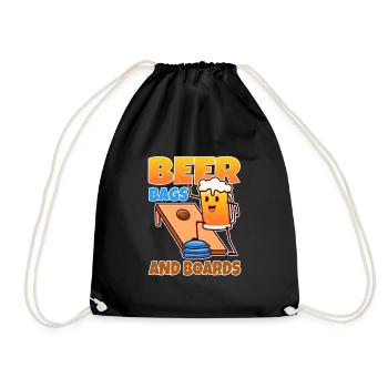 Cornhole - Beer Bags and Boards - Drawstring Bag - black - Front