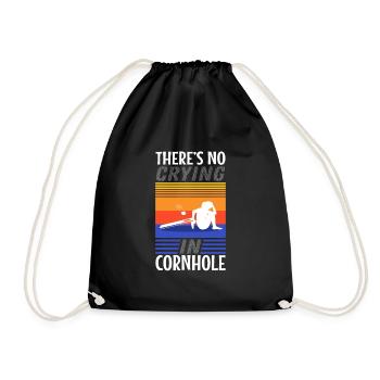Theres no crying in cornhole - Turnbeutel - Schwarz - Vorne