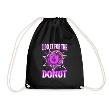 Je le fais pour les beignets - Sac de sport léger - noir - Devant
